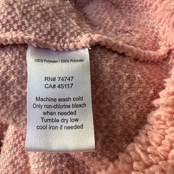 Outdoor Kids Pile Fleece Zip Pullover, Size 4T, Pink - Picture 7 of 9